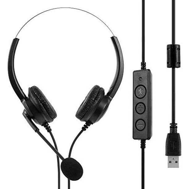 USB Headset Microphone Adjustable Noise Canceling Earphone for PC Laptop USB Headset Microphone Adjustable Noise Canceling Earphone for PC Laptop